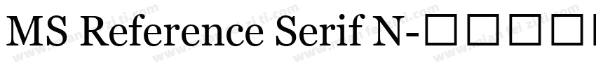 MS Reference Serif N字体转换